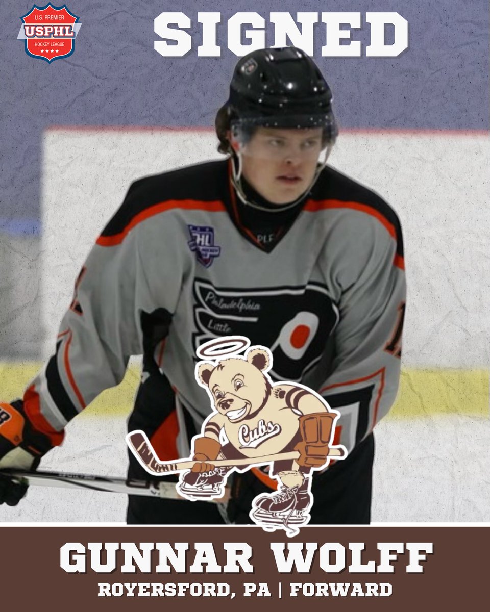 HersheyCubs's tweet photo. 🚨CUBS SIGNING ALERT🚨

The Hershey Cubs are proud to announce the signing of Gunnar Wolff.

#HersheyCubsHockey #USPHL
#LetsGoCubs #GreatJuniorHockeyExperience
#CommittedToCommunity https://t.co/143XdOd86w