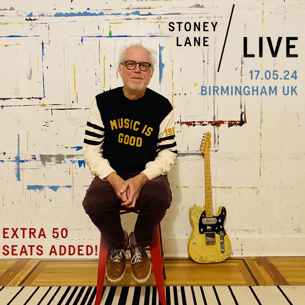 Extra tickets added for the sold-out @BillFrisell Trio gig in Birmingham next week at @BirmCons! 🎟️ stoneylane.live