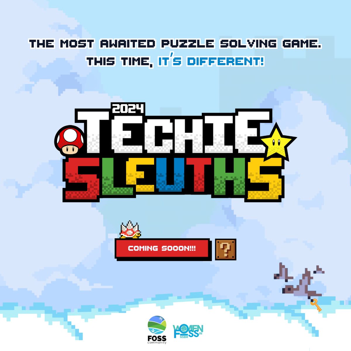 Calling all Techie Sleuths!!🔍

Dive into an adventure full of mystery, with clues hidden in shadows and secrets around every corner.
Put your inner detective to the test in this mario themed treasure hunt.
Let's-a-Go!!🍄