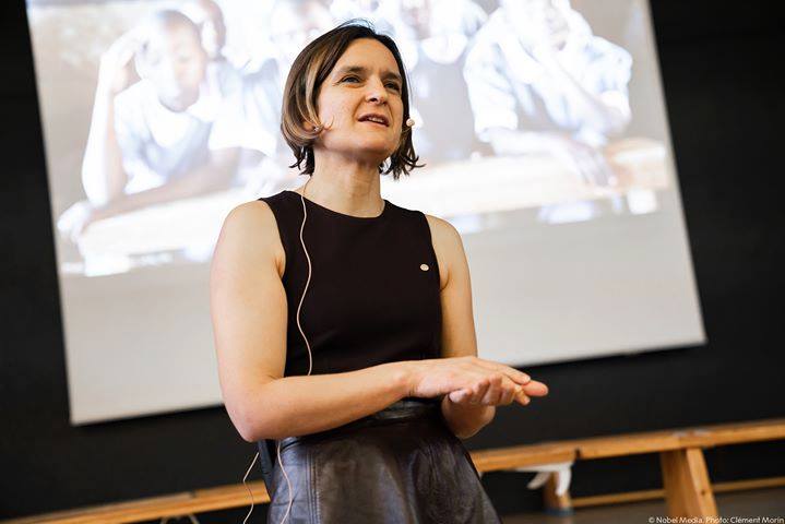NobelPrize's tweet photo. “I knew I wanted to change something in the world. It just took some time before I knew what that would be.”

Esther Duflo was awarded the 2019 prize in economic sciences for her work fighting poverty. She is the youngest person ever to be awarded the prize. https://t.co/AspZIVFUR8