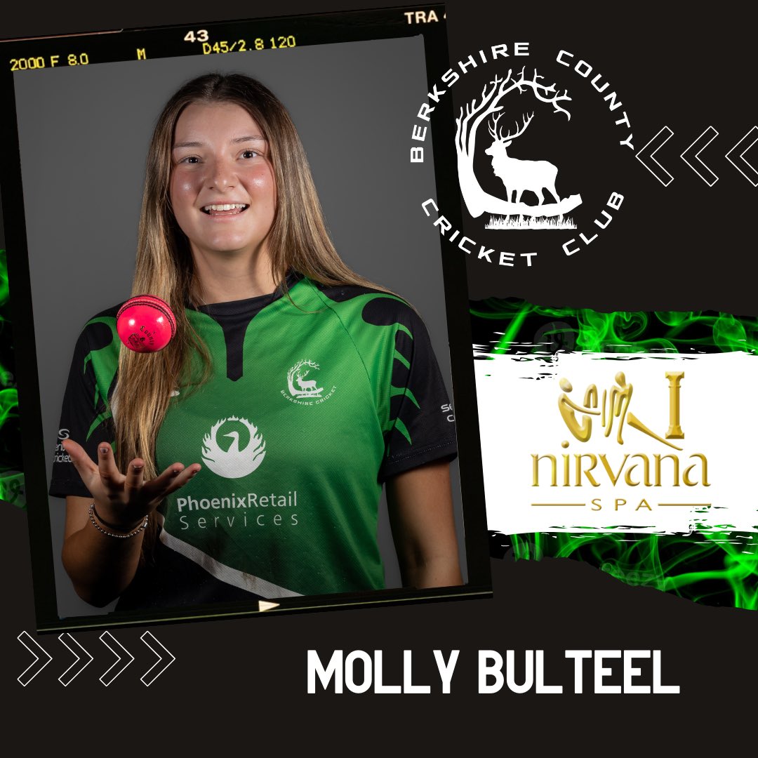 BerksCricket's tweet image. 🟢🌑⚪️2024 Player Profiles ⚪️🌑🟢

Molly Bulteel will be kindly sponsored by @nirvanaspa for the 2024 Season 

➡️For Friends &amp;amp; Families - Moments &amp;amp; Memories
🔗nirvanaspa.co.uk
🏏 berkshirecricket.org/womens-1stxi/

#Berkshire2024 #PlayerProfile #NirvanaSpa #womenandgirlswednesday