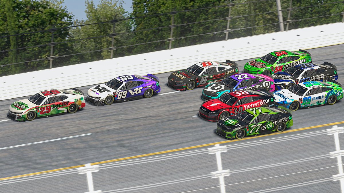 We survived a chaotic ending for a 7th place result last night in the #eCCiS race at @TALLADEGA. Rolled off from p5 and battled around the front most of the race even managing to lead a couple laps. Very proud of our #29 @TreeTopInc team as we now sit 10th in the standings…