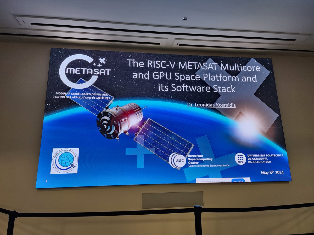 Leonidas Kosmidis <a href="/lkosmid/">Leonidas Kosmidis</a> of <a href="/la_UPC/">Universitat Politècnica de Catalunya (UPC)</a> <a href="/Airbus/">Airbus</a> presents on "The RISC-V METASAT Multicore and GPU Space Platform and its Software Stack"
