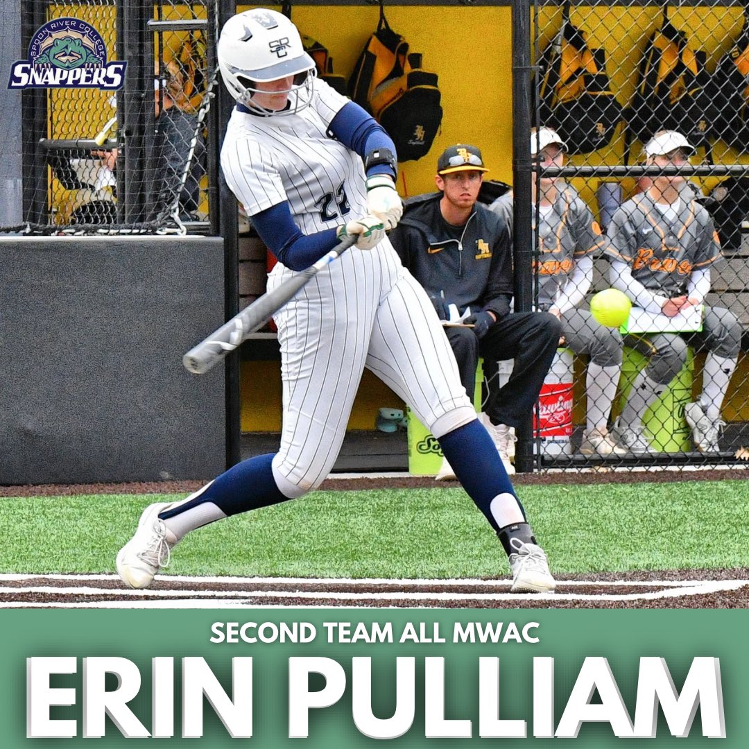 SRC_Softball's tweet photo. Congratulations to Freshman Erin Pulliam on being selected to the 2nd team All MWAC‼️

#RollSnappers🐢 https://t.co/K4URFXL1Al