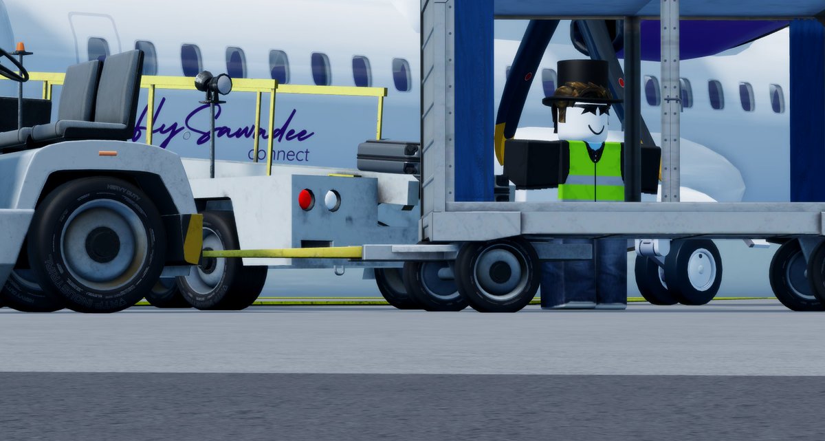 SawadeeFly's tweet photo. Our ground service staff in action!
#RobloxDev #RoAviation https://t.co/T5vDqC8twL