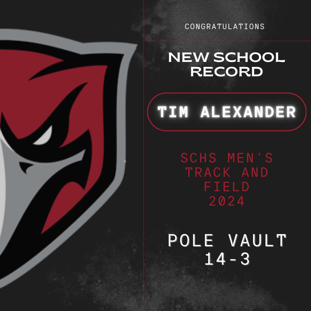 ‼️NEW SCHOOL RECORD‼️ Tim broke his own Pole Vault record yesterday at Sectionals!! He has been working so hard and we are so proud! Congrats!! @CreekAthletics1 @SCHSDavenport @SCHS_CoachJ