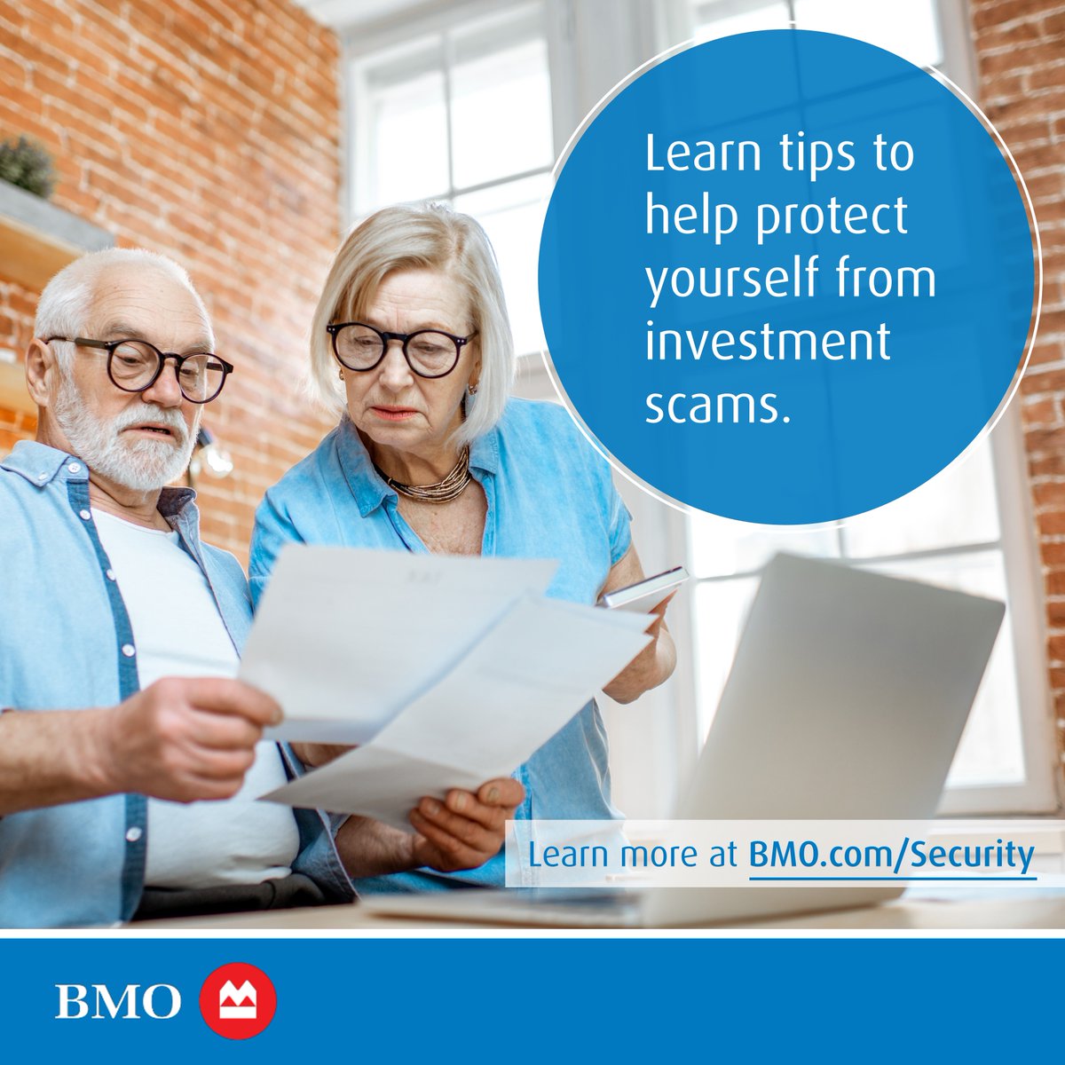 Fraudsters are impersonating banks and other financial companies, promising large returns. Learn what to look out for and how you can protect yourself from these scams. spr.ly/6013jo9bx #ProudToWorkAtBMO