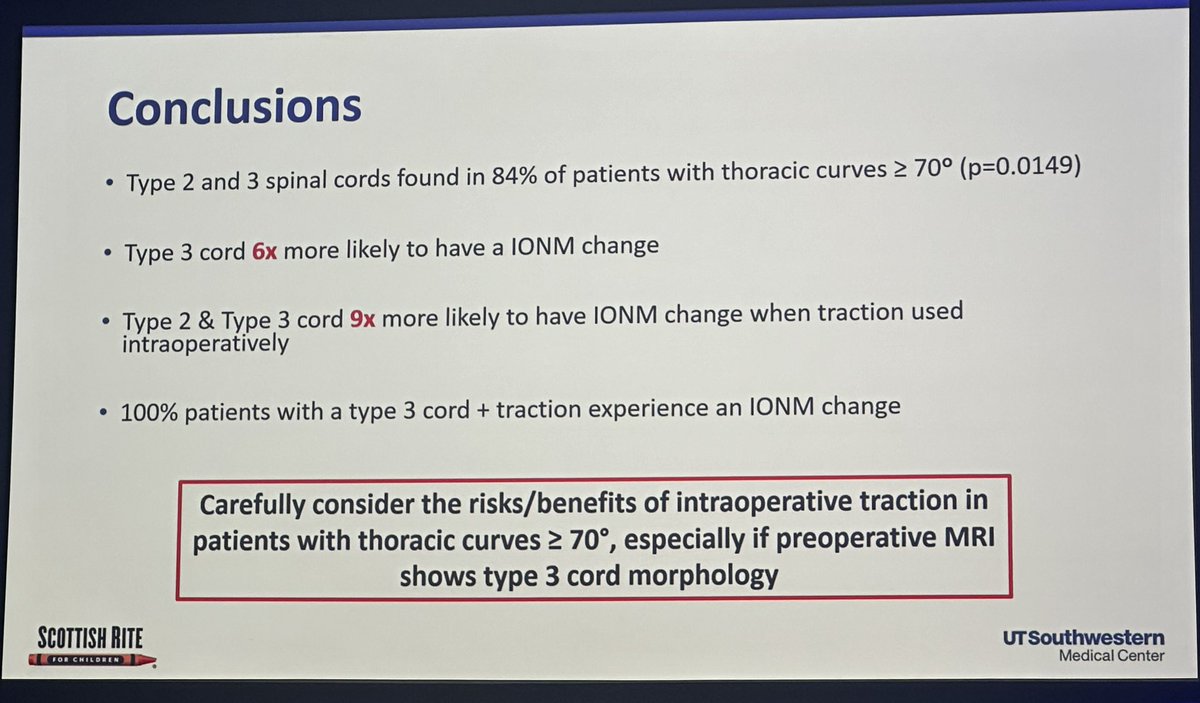 Great talk by Megan Johnson on risks of intraoperative neuromonitoring changes at EPOSNA 2024! <a href="/SRChildren_/">Scottish Rite for Children</a> <a href="/POSNA_org/">POSNA</a> #EPOSNA2024