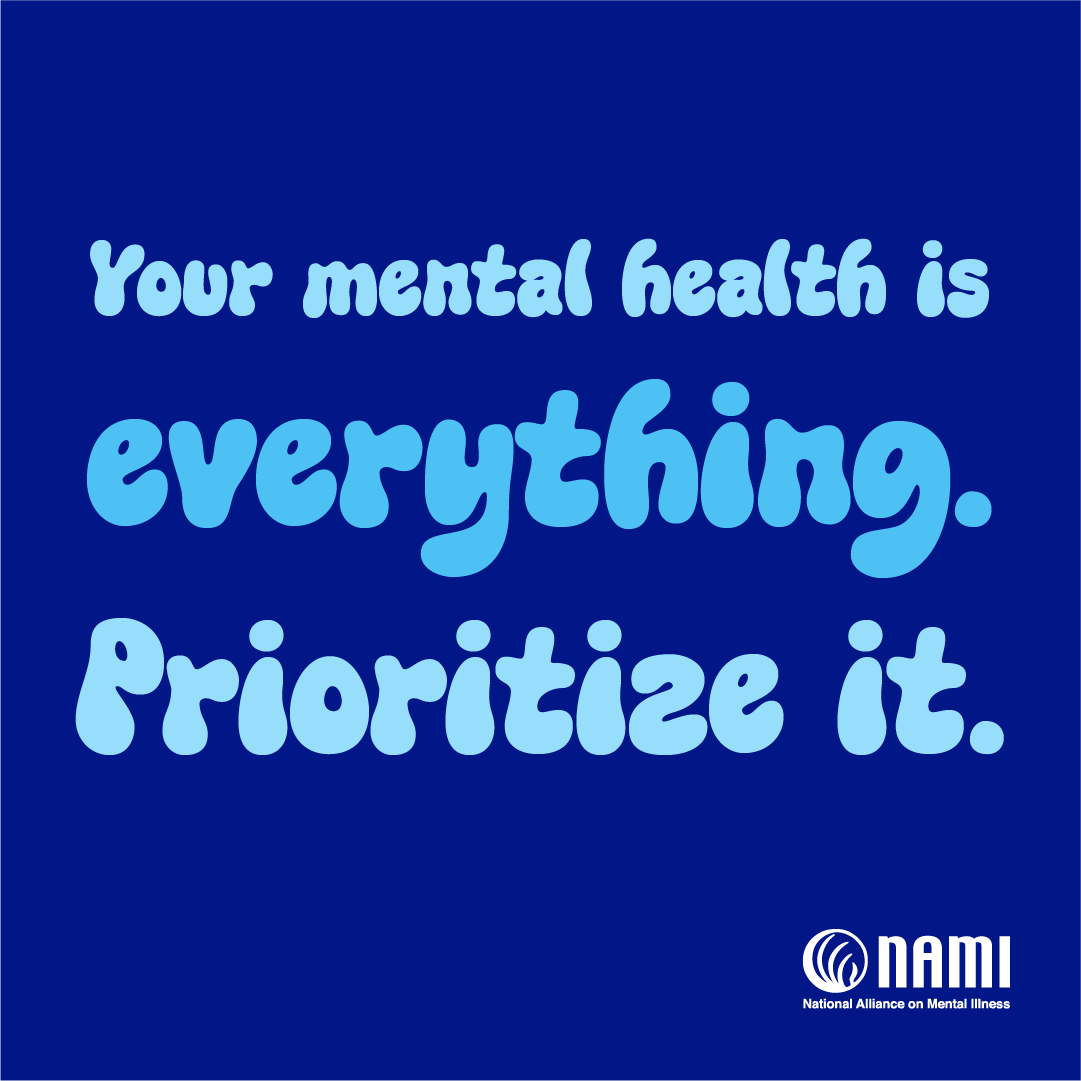 Join us and NAMI this month in normalizing the practice of taking moments to prioritize mental health care without guilt or shame. @NAMICommunicate #TakeAMentalHealthMoment #MentalHealthMonth