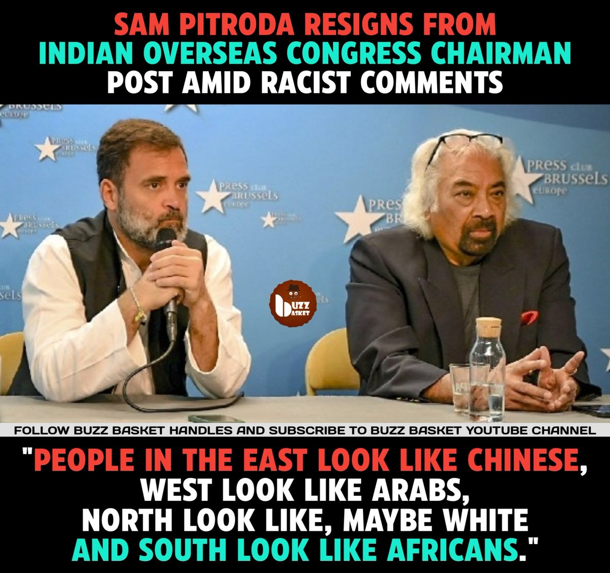 Controversy over #SamPitroda's racist remarks. #Congress #Indians #India