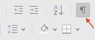 I cannot overemphasize how discovering this button in Microsoft Word has transformed my ability to fix otherwise mysterious formatting issues. Game-changer! Now I just wish I knew what to call it. How do you pronounce '¶'?