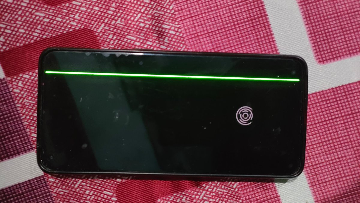 I got Green line on my OnePlus 9R display, kindly assist what should I do??