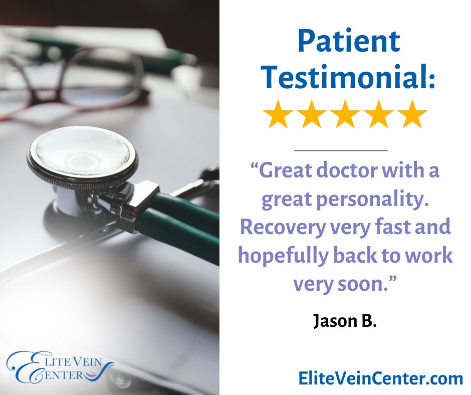 Thank you, Jason! We’re glad you had a great experience with us!

#EliteVein #Testimony #PatientCare