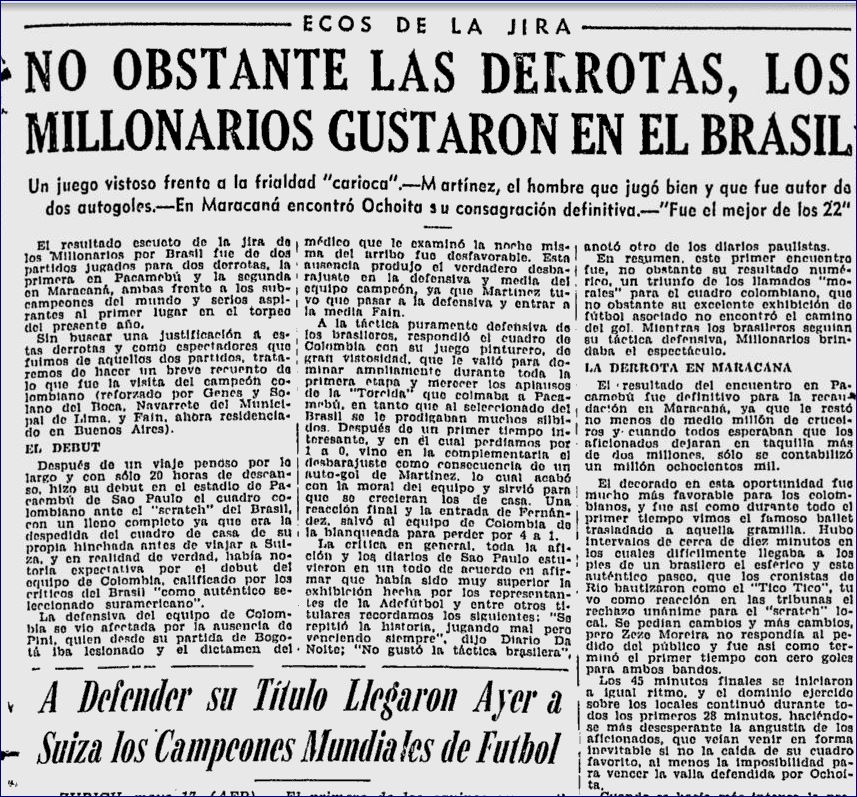 Aquel 8 mayo 1955 MILLONARIOS 2 vs Nacional @diosesazul1946 @jotasmantilla @udsnoexisten @rafasanabria13 @msilvaazul @BARRABUFALO_MFC @MillosDColombia @BarraGolAzul @ValderramaFeli