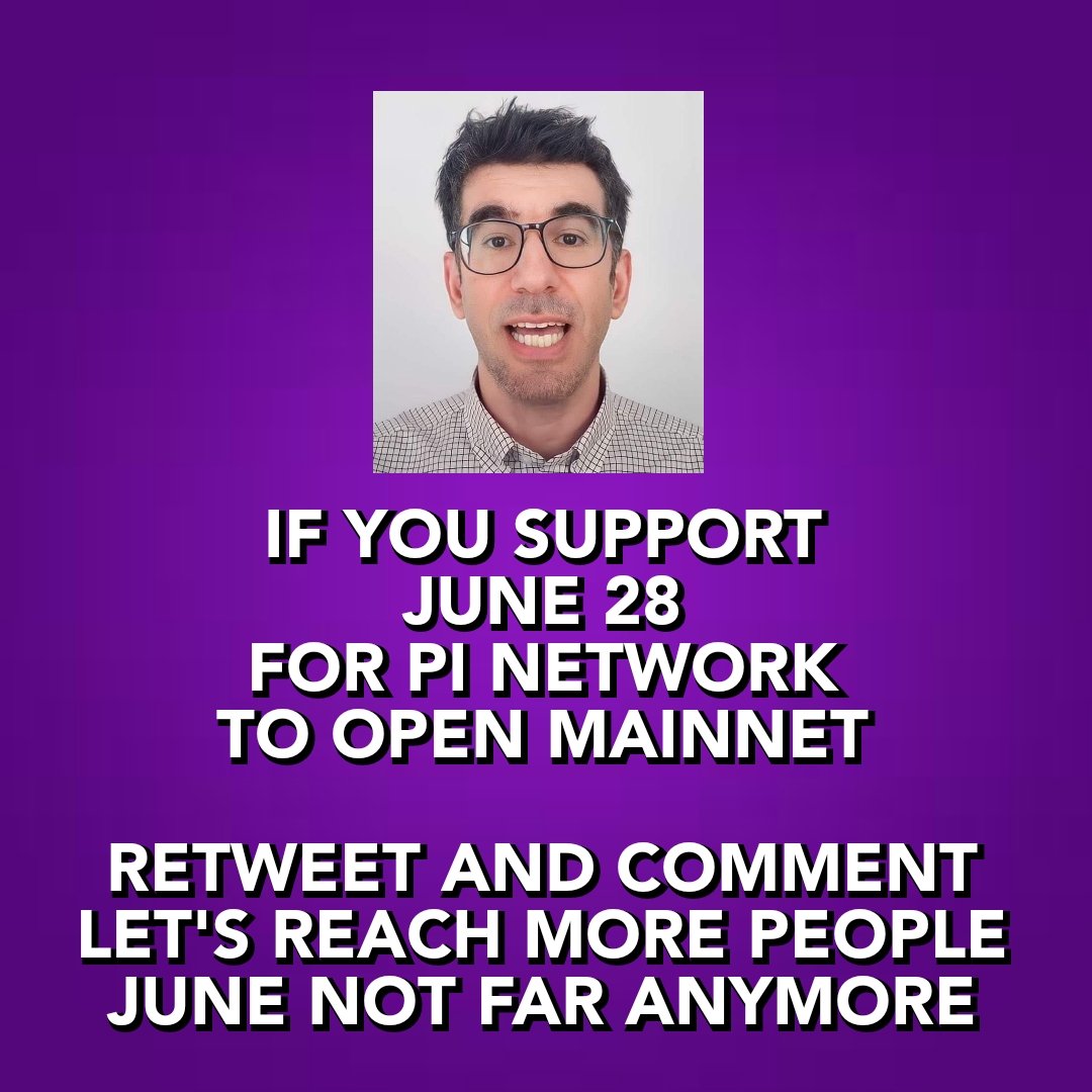 ⚡️  TELL OTHERS ( SHARE ) ABOUT THIS POST IF YOU SUPPORT PI NETWORK'S OPEN MAINNET ON JUNE 28, 2024  📈

#PiNetwork $PI @PiCoreTeam @limewire #PiCoins #Pioneers #OpenMainnet #PiMainnet #PiKYC #PiNewsUpdates #PiNews #PiCoreTeam #PiWhales #PiPayment #PiGCV #PiListing #PiNews #PiDay