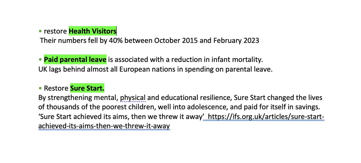 ready made initiatives to implemented right away ⬇️⬇️ bmj.com/content/384/bm… plus integration of perinatal mental, physical and social services sebastiankraemer.com/docs/Kraemer%2… @KindredSquared @Earlychildhood @MichaelMarmot @TrudiSene1 @ProfMinnis @ChildrensComm @camillakingdon