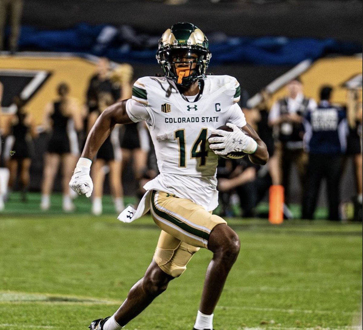 Colorado State WR Tory Horton is one of the best kept secrets in CFB🐏🙌

-2023 first-team All-MWC
-96 catches (FBS 5th)
-23.1 MPH top-speed (led FBS WRs)
-2,275 rec yds since 2022 (FBS 4th)

Horton is an outstanding WR talent who will continue to be a matchup nightmare in 2024⭐️