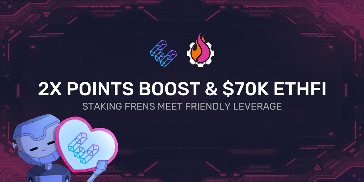 Earn points for tokens? Why not earn both together? <a href="/ether_fi/">ether.fi</a>'s Staking Frens meets Gearbox's Friendly leverage 🤝

Open a leveraged weETH position on Gearbox anytime till 16th May, 00:00:00 UTC and become eligible to earn a share of $70K worth of $ETHFI rewards. 📸 of position