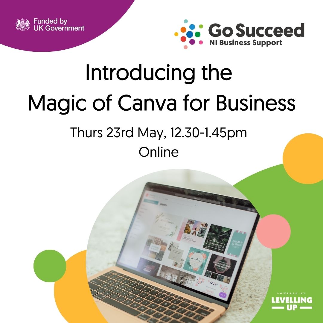 An Introduction to the Magic of Canva for your Business within @CausewayCouncil area Thursday 23rd May 10am - 12pm glistrr.com/events/e/go-su…