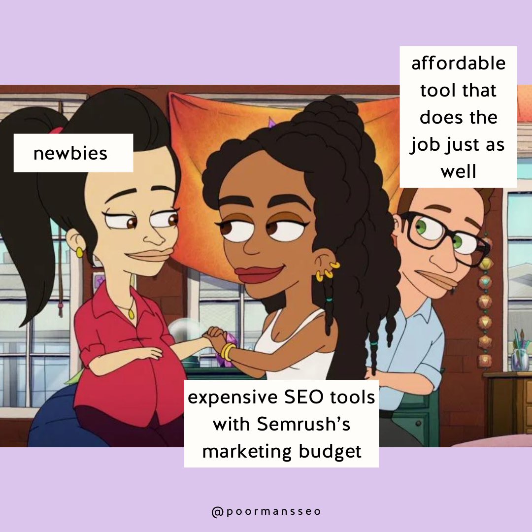 not us calling out the fact that semrush is *very* expensive... 🥸

#SEO #SEOCanBeAffordable #PoorMansSEO #SEOTools