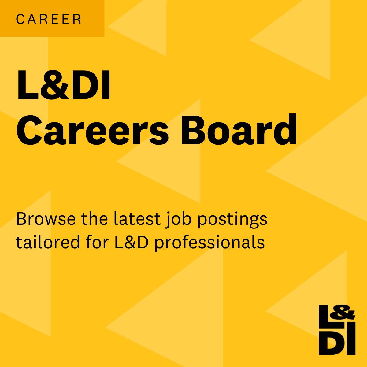 New roles constantly added to L&DI #Careers Board

Latest roles: L&D Specialist, T&D Manager, T&D Coach, L&D Manager, Learning & Leadership Manager.

L&DI members log in to view: bit.ly/3wsNDWz

#jobfairy #learninganddevelopment #career