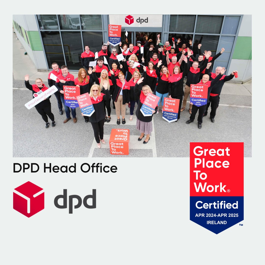 We are absolutely thrilled to announce that our head office has been certified as a Great Place to Work. This achievement speaks volumes about the dedication and passion of our incredible team. At DPD head office, we prioritise our people above all else. #TheVisibleDifference