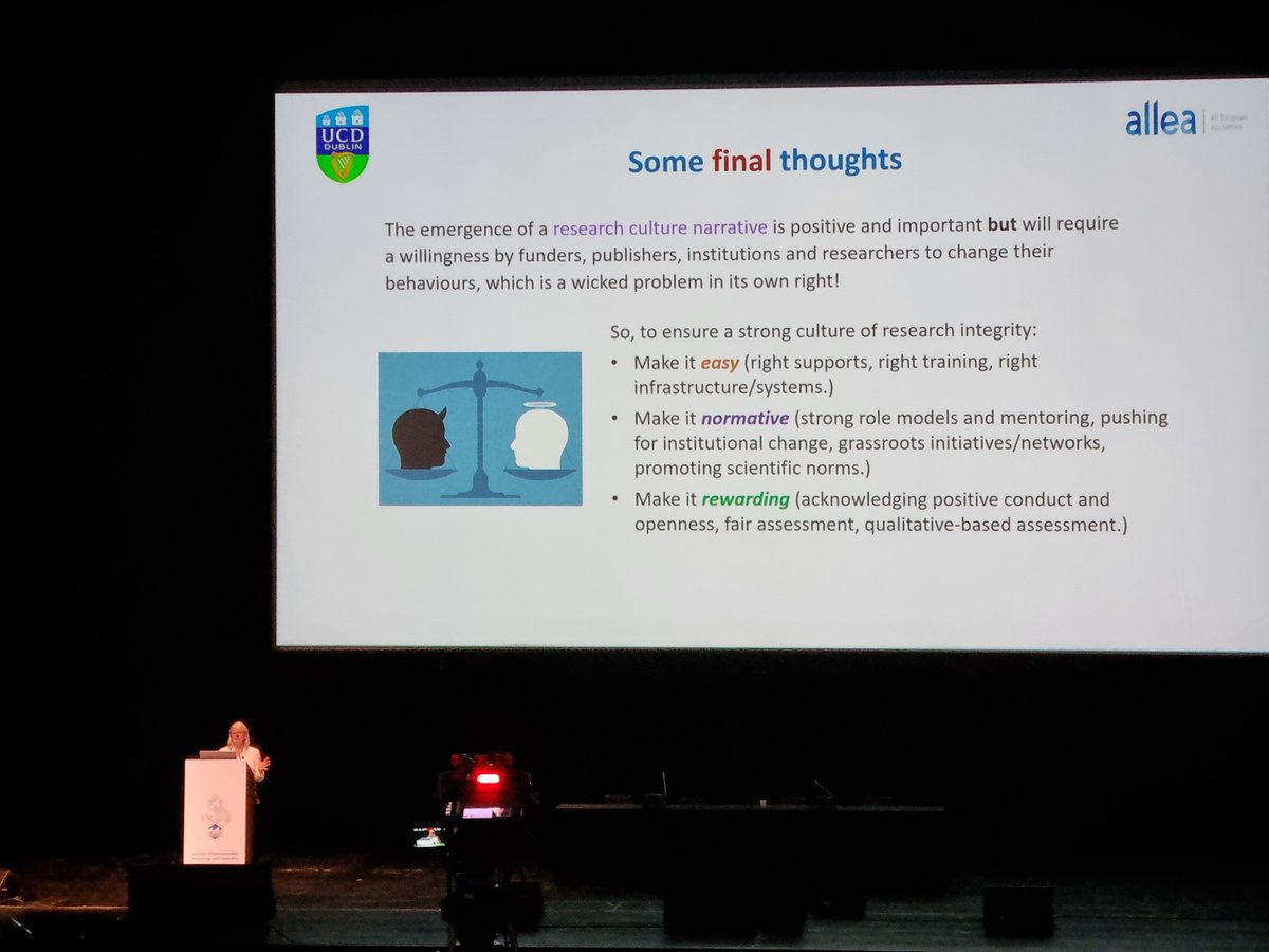 Keynote by Maura Hiney highlighted the existing issues with research integrity and diverse flavors of scientific misconduct. Scary 😨 I must say, and the trend's apparently going up despite various remedies suggested. Are we not trying hard enough? #SETACSeville