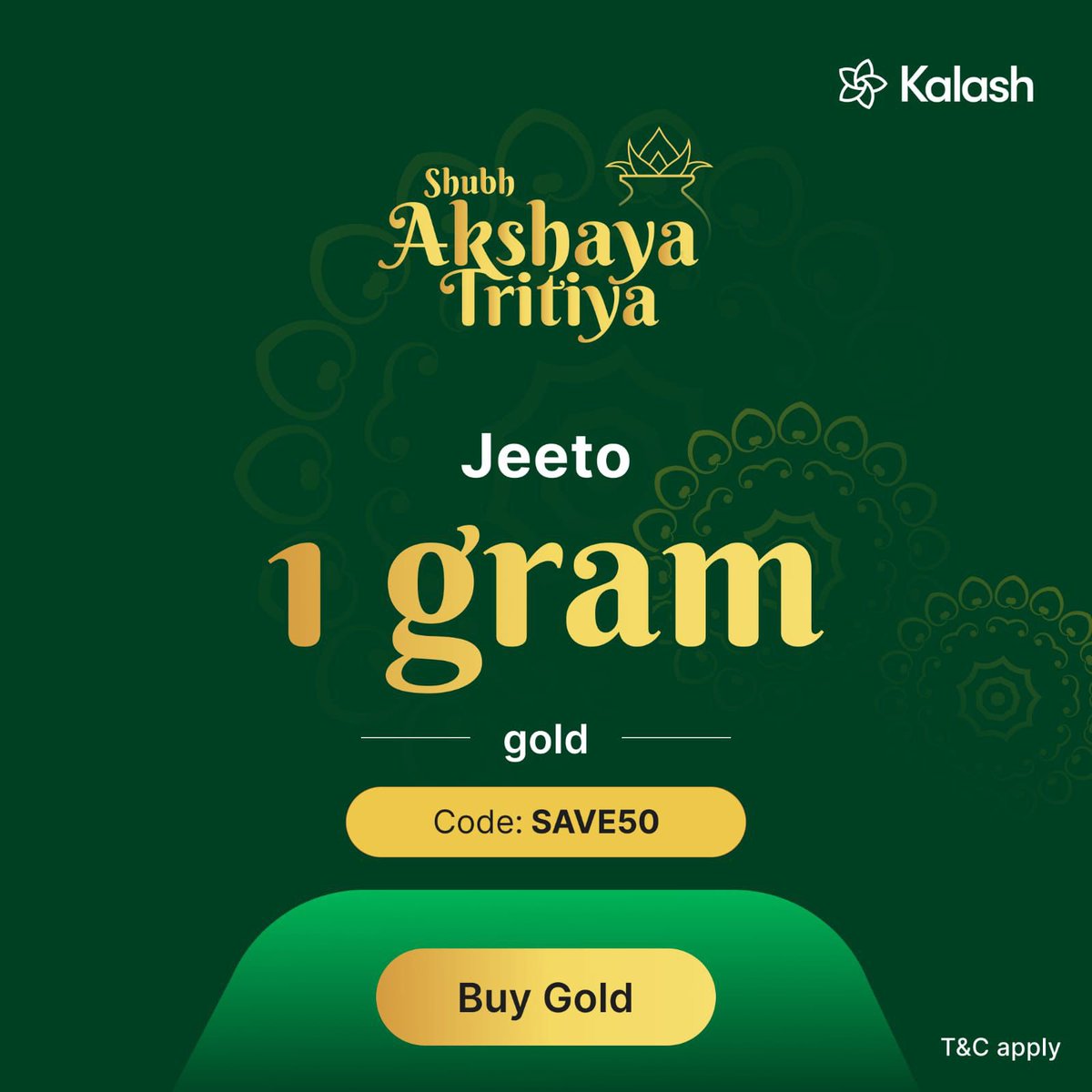 Giveaway Alert 🚨 We're giving away a 1 Gram Gold Coin 🥇 Steps to Enter ⬇️ ❤️ LIKE 🔄 RETWEET ✅ FOLLOW 👉 @dealztrendz 📌To participate, simply download the app, purchase gold using the code SAVE50, and share a screenshot. Remember to include the hashtag #KalashGold and