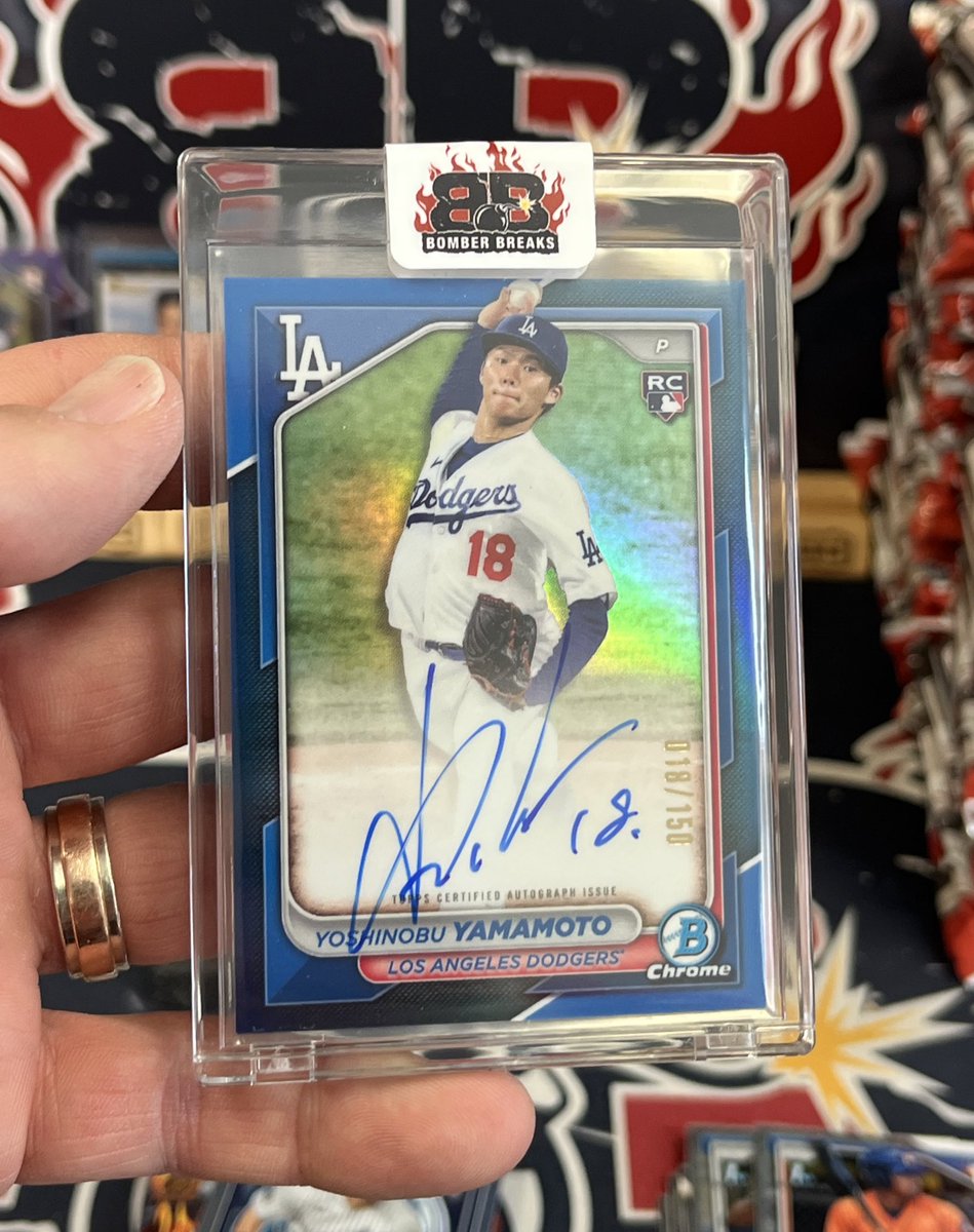 Color & Jersey Number Match! 🤯🤯
Yoshinobu Yamamoto 018/150 Blue Refractor Rookie Auto with a Monster Pull in today’s Bowman Baseball breaks!
@topps @fanatics #baseballcards #losangelesdodgers #dodgers #mlb #bowman #bowmanchrome #rookie #autograph #groupbreaks @CardPurchaser