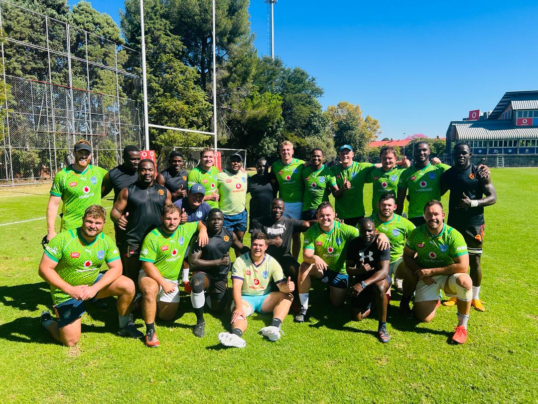 The @RugbyCranes players in Pretoria for a High Performance Camp with Harlequins Rugby Club had a joint session with @BlueBullsRugby Currie Cup team and their U19 squad this week.