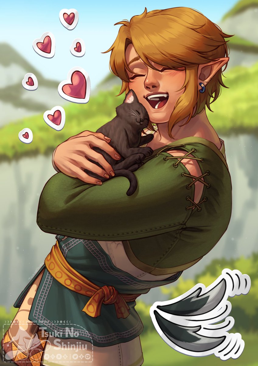 TP Link with my friend's new kitty Beans 🥺🥺🥺 #zelda