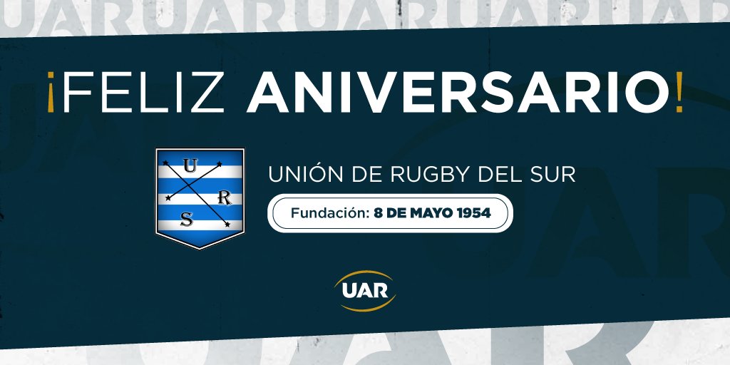 ¡Le deseamos un muy feliz 70° aniversario a la Unión de Rugby del Sur! #LaUniónDeTodos | @Ursrugby