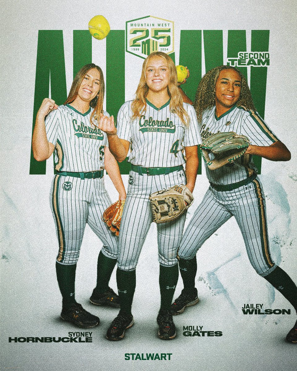 CSUSoftball's tweet photo. YOUR 𝗦𝗘𝗖𝗢𝗡𝗗-𝗧𝗘𝗔𝗠 𝗔𝗟𝗟 𝗠𝗢𝗨𝗡𝗧𝗔𝗜𝗡 𝗪𝗘𝗦𝗧 RAMS! 🐏

Congrats Molly, Sydney and Jailey! 

#Stalwart x #CSURams https://t.co/uX0ofclKwh