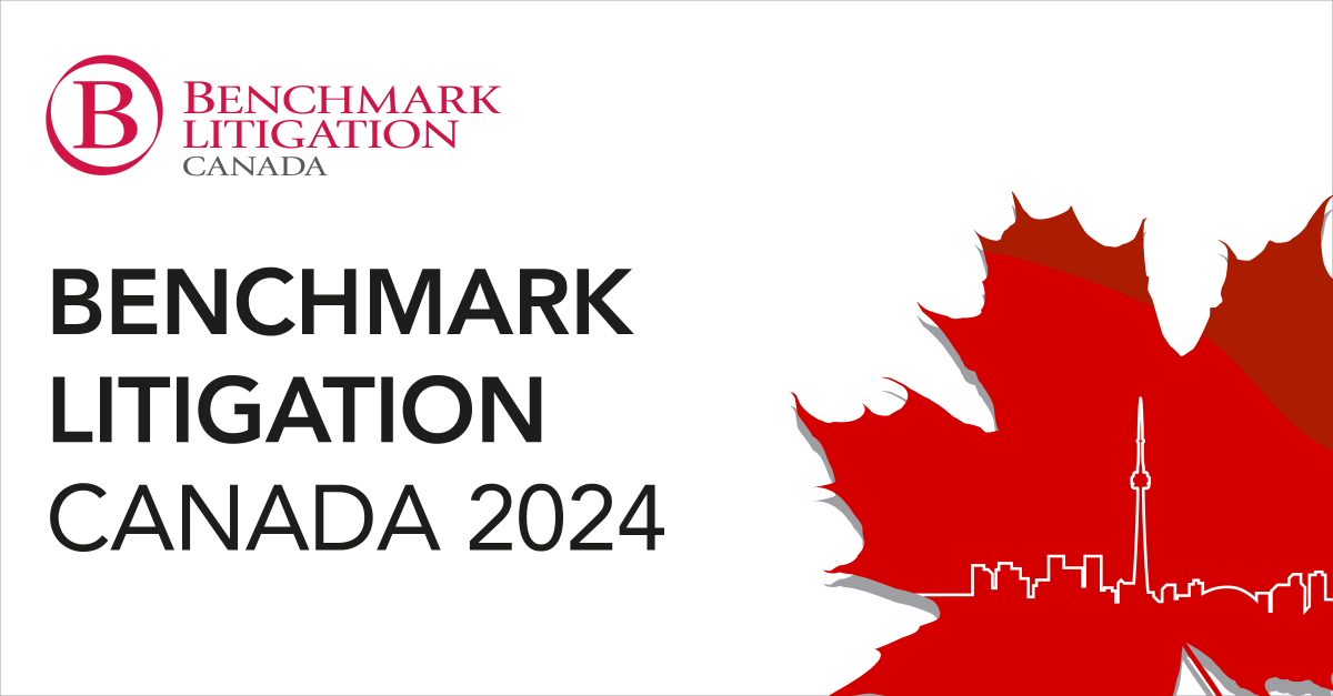 BenchLitigation's tweet image. The 2024 Benchmark Canada Rankings is live!

Congratulations to all firms and attorneys that have been recognized. Your achievements and the acknowledgement you received for them have been rewarded with this honor spr.ly/6011jy7rl

#BenchmarkLitigationCanada