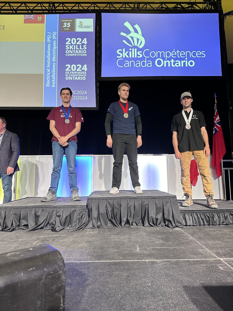 🥈Silver medal for Harrison Hobbs in the category of Electrical installations from Cambrian College @skillsontario #SOC2024
