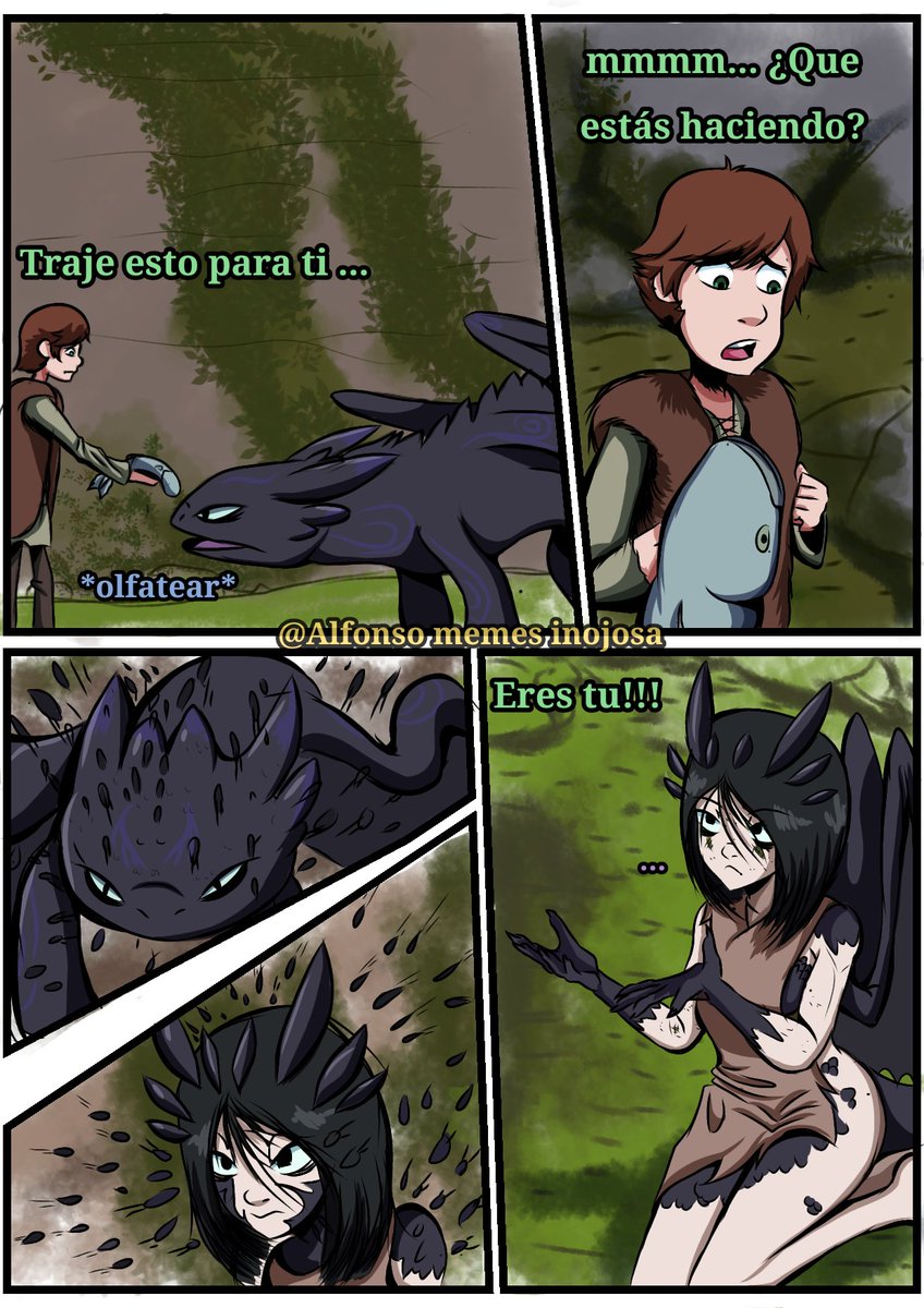 otra parte del comic y para los que siguen preguntando no no es chimuelo se que chimuelo es macho solo es un au @monocromia02 #fanart #art #digitalart #comoentrenaratudragon #drawingart