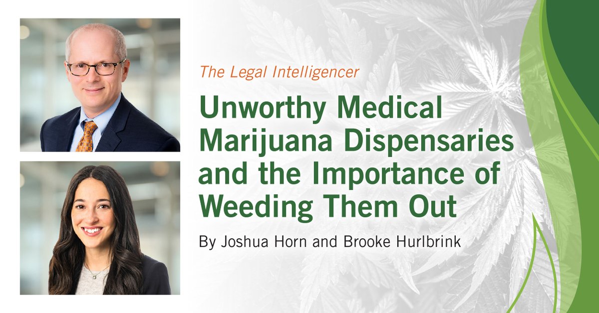 The Pennsylvania Medical Marijuana Act aims to provide access to treatment while prioritizing patient safety. In an article for @thelegalintel, @JoshuaHornesq and Brooke Hurlbrink discuss the goals of the MMA and the evolving legal landscape: bit.ly/3wgGDfv