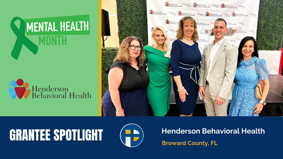 Celebrating Mental Health Month with our valued partner, Henderson Behavioral Health. They have served 28,000+ individuals, fostering innovation and hope in South Florida. #PulteFamilyFoundation #MentalHealthMonth