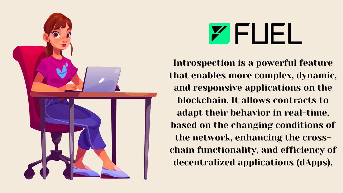 Introspection is a powerful feature that enables more complex, dynamic, and responsive applications on the blockchain. 
Twitter - @fuel_network 

#Fuel #FuelNetwork