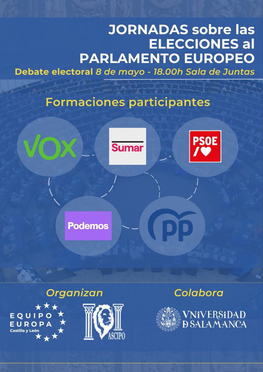 En un rato empezamos. Debate electoral elecciones europeas en la Universidad de Salamanca