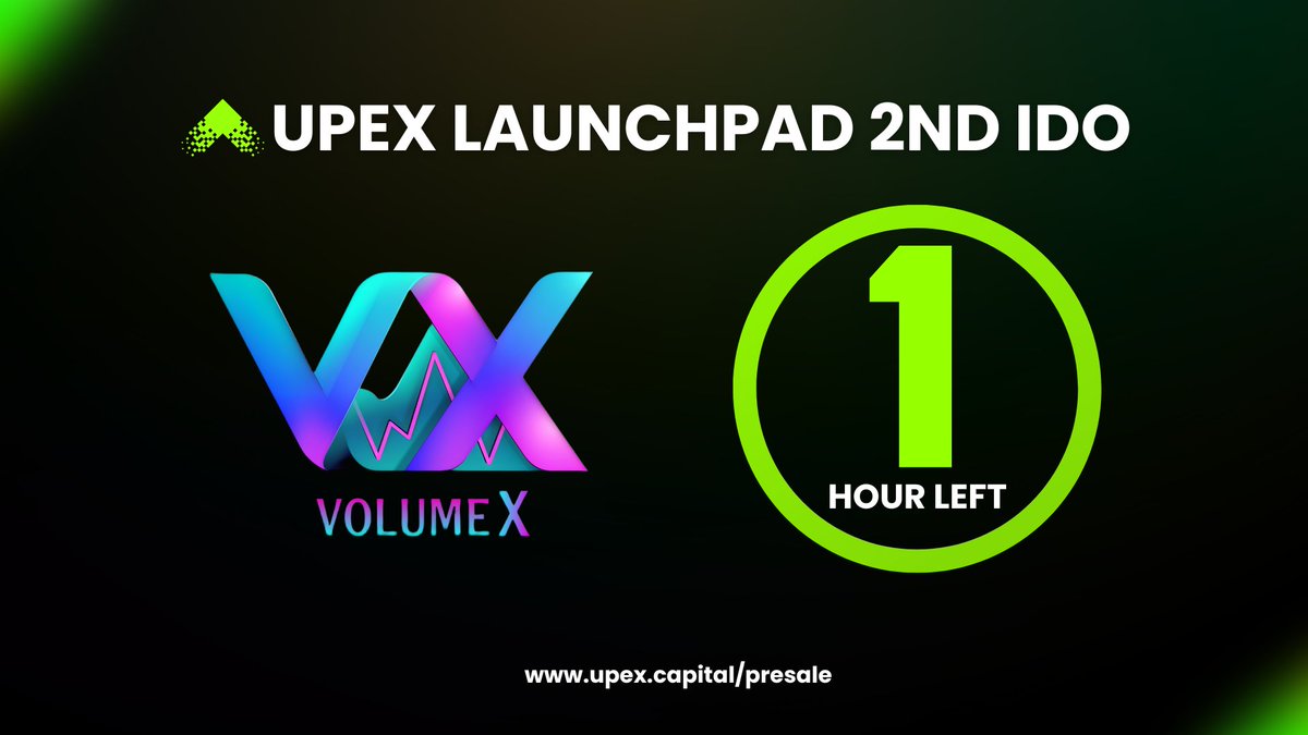 UPEX 2nd IDO - VolumeX  - 1 HOUR LEFT 
<a href="/volumex_sol/">VOLUMEX</a>

📌 Introducing VolumeX, the ultimate telegram bot designed to supercharge volume for projects.
<a href="/volumex_sol/">VOLUMEX</a> offers a comprehensive suite of features tailored to elevate project visibility and engagement.
With its cutting-edge