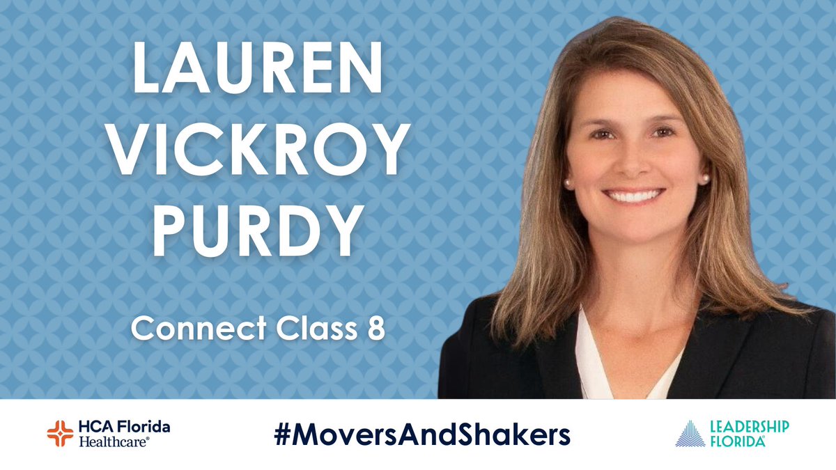 Lauren Vickroy Purdy (#ConnectClass8 #8isEnough, #NortheastRegion) began a new role at @GunsterLaw as managing shareholder of the firm's Jacksonville office.

Sponsor: @HCAFLHealthcare #MoversAndShakers