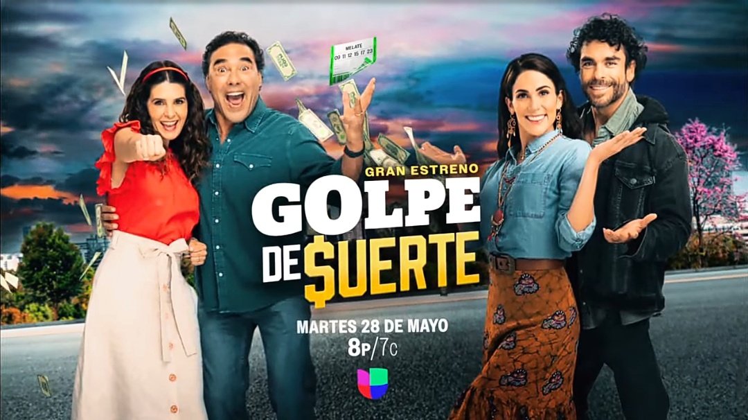 🇺🇲Estados Unidos tendrá un #GolpeDeSuerteUS en su gran estreno el 28 mayo <a href="/Univision/">Univision</a> 8PM/7c.
Última producción de #NicandroDíaz🕊️

@MayrinVillanew <a href="/LaloYanezLue/">Eduardo Yañez</a> #SergioSendel <a href="/evacedenor/">Eva Cedeno</a> <a href="/GonzaloGarVi/">GonzaloGarciaVivanco</a> <a href="/MarjoDSousa/">Marjorie de Sousa</a> <a href="/PancheriHoracio/">Horacio Pancheri</a> <a href="/michgzl/">Michelle Maabelle</a> <a href="/danylani_/">Dany Mart</a> <a href="/carlosaidof/">Carlos Said</a> <a href="/ElaineHaroMusic/">Elaine Haro Music</a>
