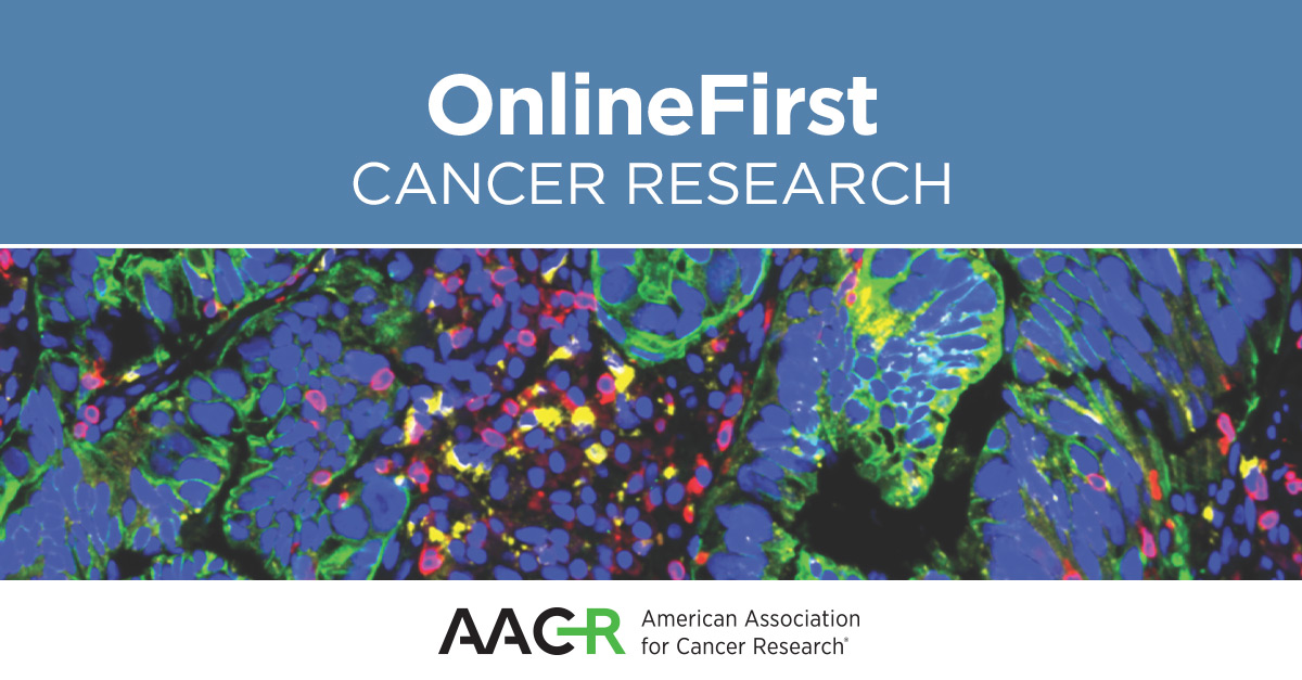 Stay up to date with the latest Cancer Research #OnlineFirst articles. bit.ly/4a9YO4k