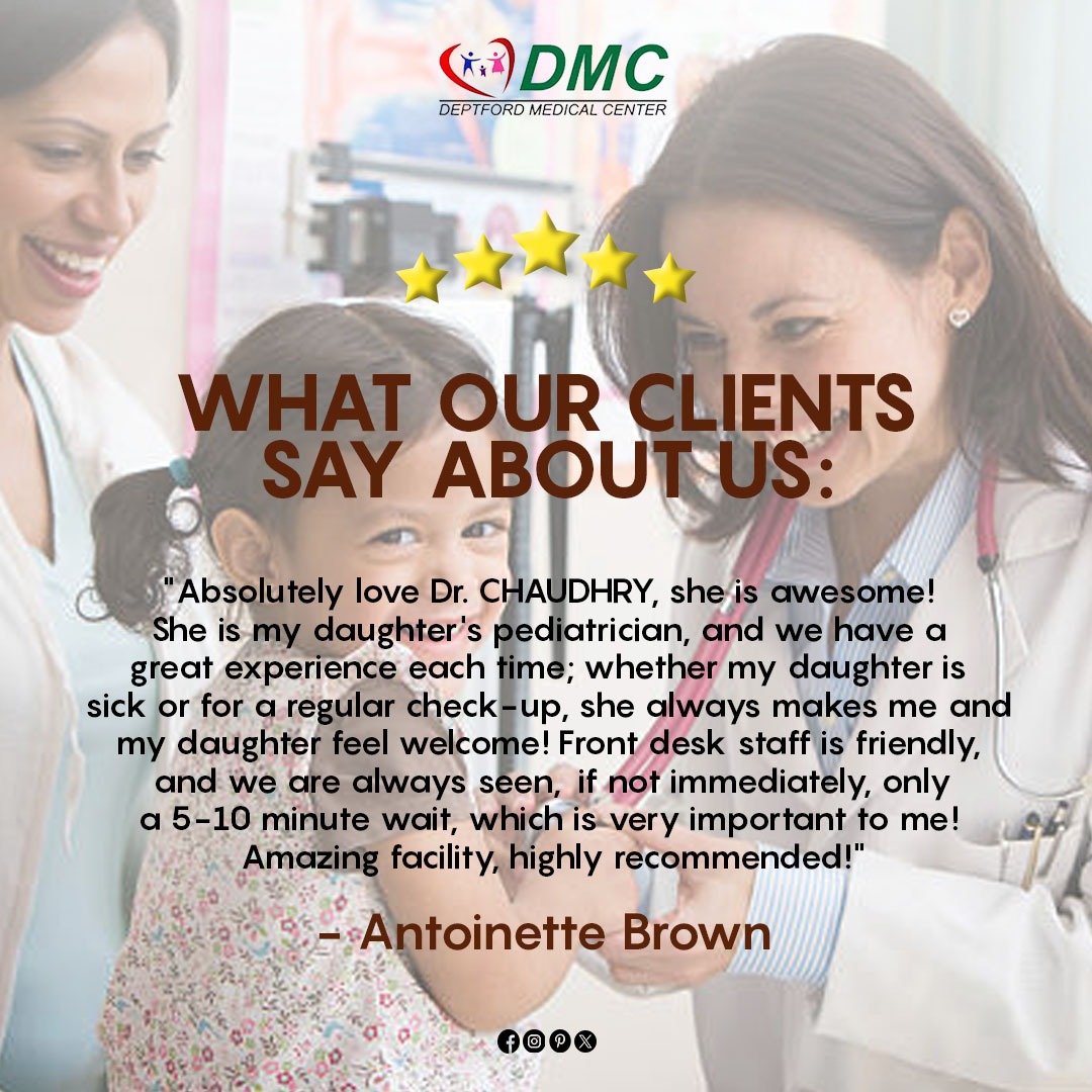g.co/kgs/d5m2gpQ
Call us at (856) 848-8060

#DMC #health #care #healthylifestyle #doctor #amazing #pediatrician #amazing #facility #awesome #regularcheckup #daughter #greatexperience #highlyrecommended #clientreview #satisfiedclient #feedback #wednesdaywellness
