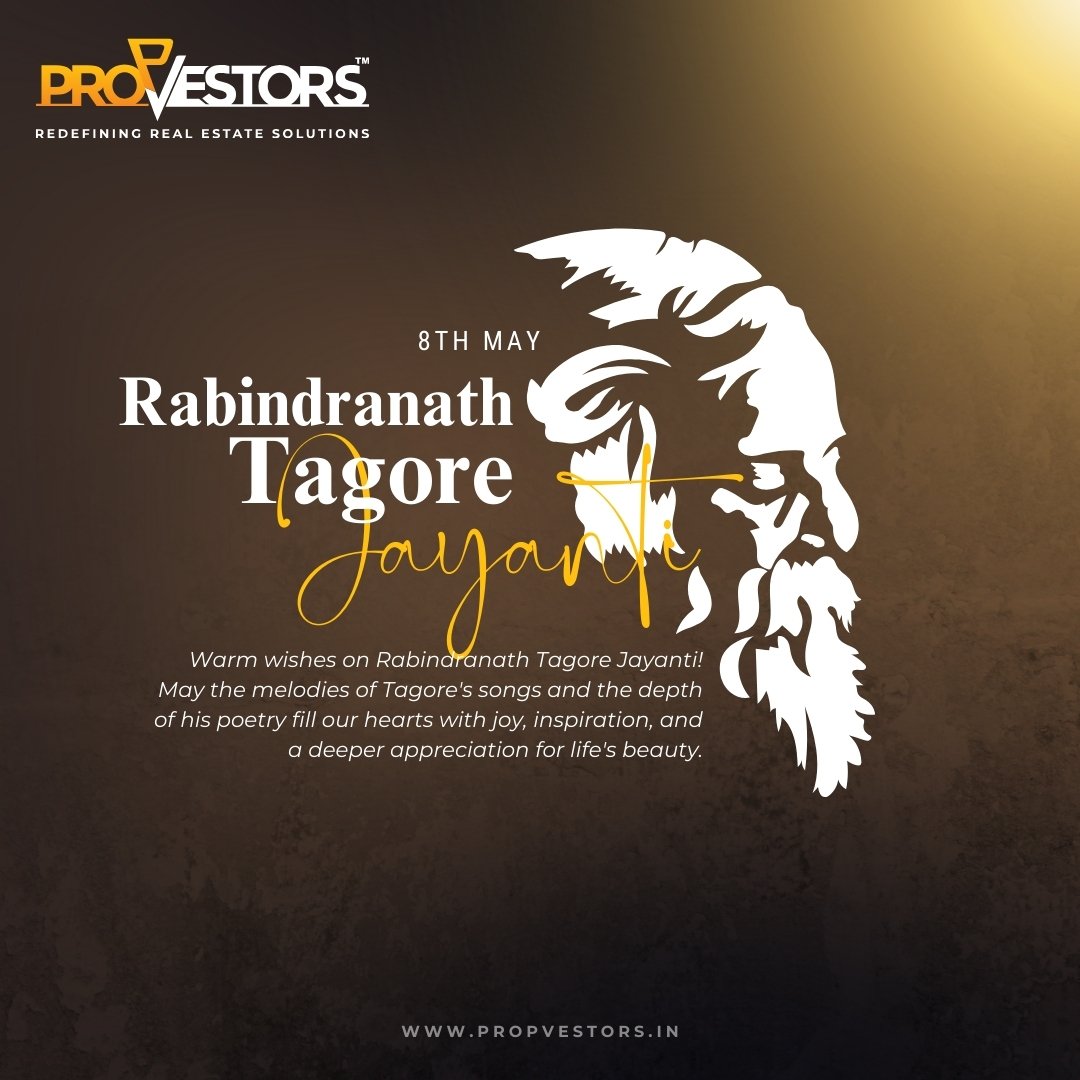 Honoring the enduring legacy of Rabindranath Tagore on his birth anniversary. Recognizing the profound wisdom and timeless creativity of a visionary soul. #PropVestors #RealEstate #RealEstateKolkata #RabindraJayanti #RabindraJayanti2024 #kobiguru