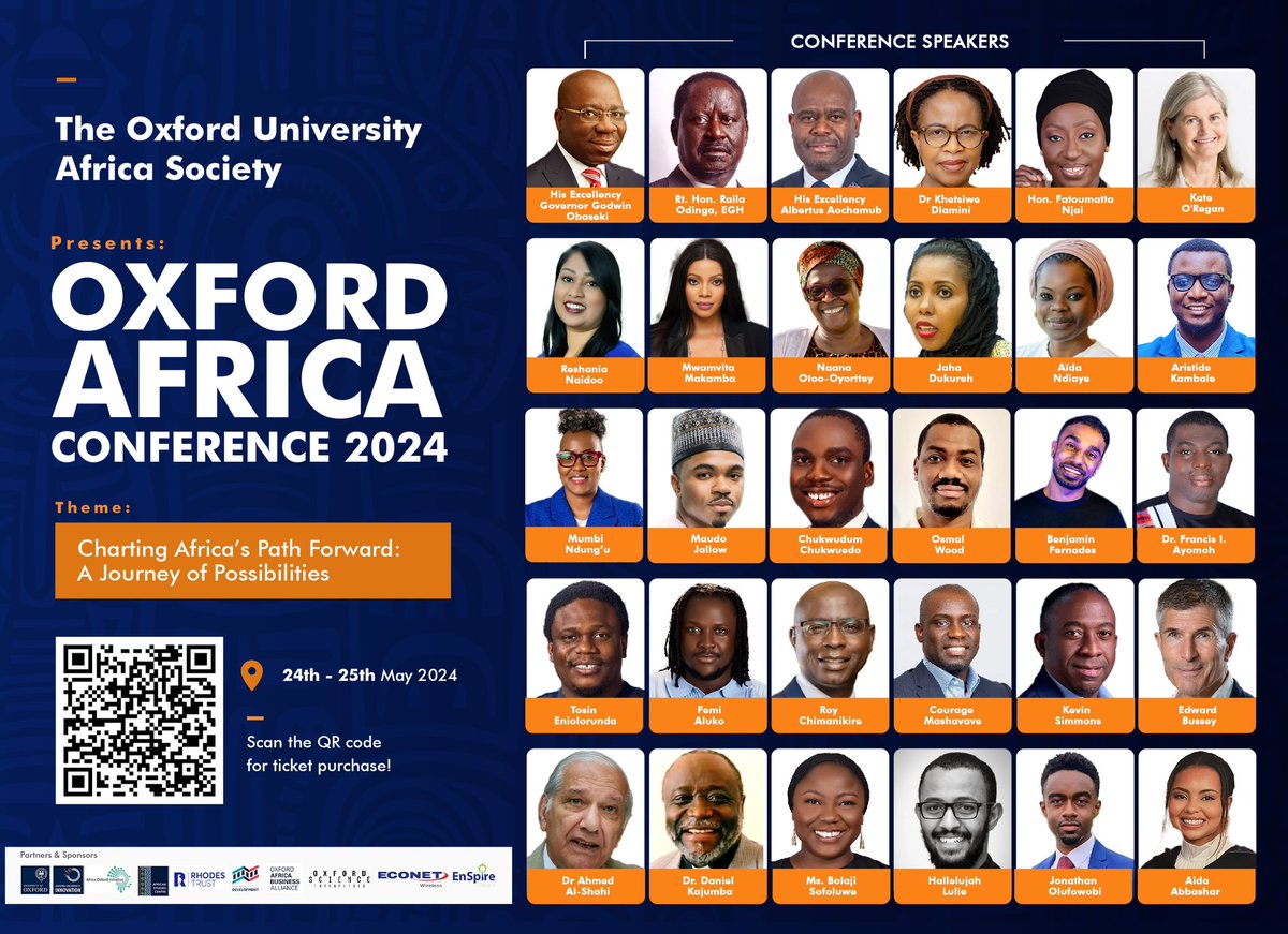 We are thrilled to reveal the stellar lineup of speakers joining us for the Oxford Africa Conference 2024! Tickets are still available at oxforduniversityafricasociety.com/oxford-africa-… #OxfordAfricaConference2024 #UnleashAfrica #ISF2024