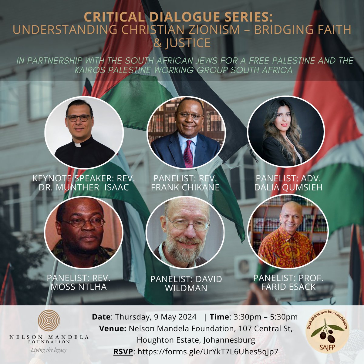 The Nelson Mandela Foundation, in partnership with @SAJFP_ and the Kairos Palestine SA Working Group, will be hosting a dialogue titled 'Understanding Christian Zionism – Bridging Faith and Justice'. This is the fourth instalment of the #NelsonMandelaFoundation’s Critical…