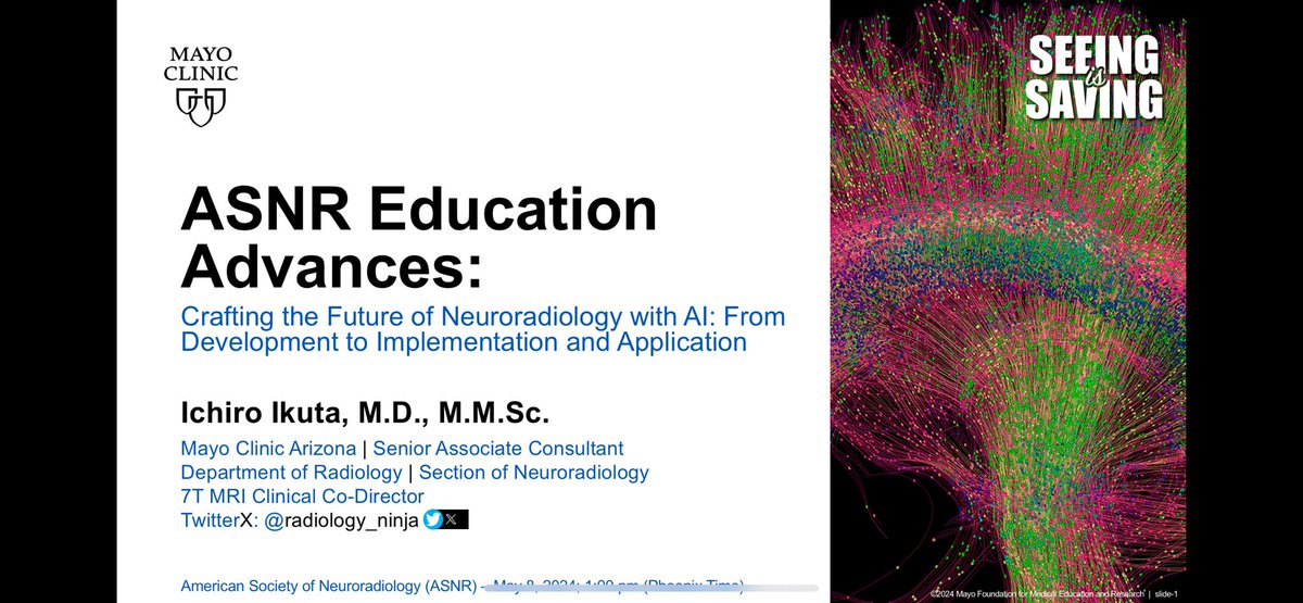 @TheASNR @WendeNGibbs @Rajagopalan_Pri @AliTejaniMD @dsmeets @TheASNR future of neuroradiology with AI.😍 Does AI make a difference? How do I gain AI knowledge? Is AI cost effective? Join us TODAY! 🕓 4:00pm Eastern Time 🕐 1:00pm Phoenix Time 🐦‍🔥 ow.ly/knHo50Rsxaj 👍👍 @WendeNGibbs @ShahriarFaghani @dsmeets @AliTejaniMD