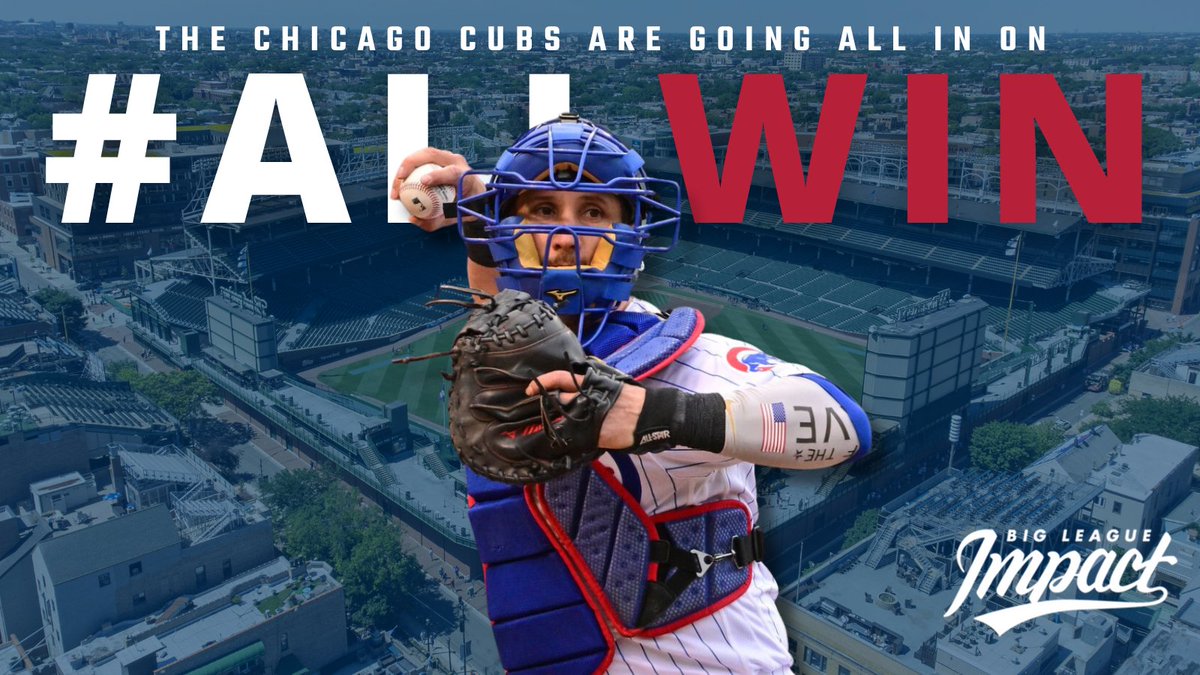 Go ALL IN on #givingback with catcher @Yan_AGomes! For every hit, home run & runner caught stealing, Gomes will donate to @wwp & their important work with post-9/11 veterans. Find out how #Cubs fans can get involved at bigleagueimpact.org/allwinchicago. #ALLWIN #YouHaveToSeeIt